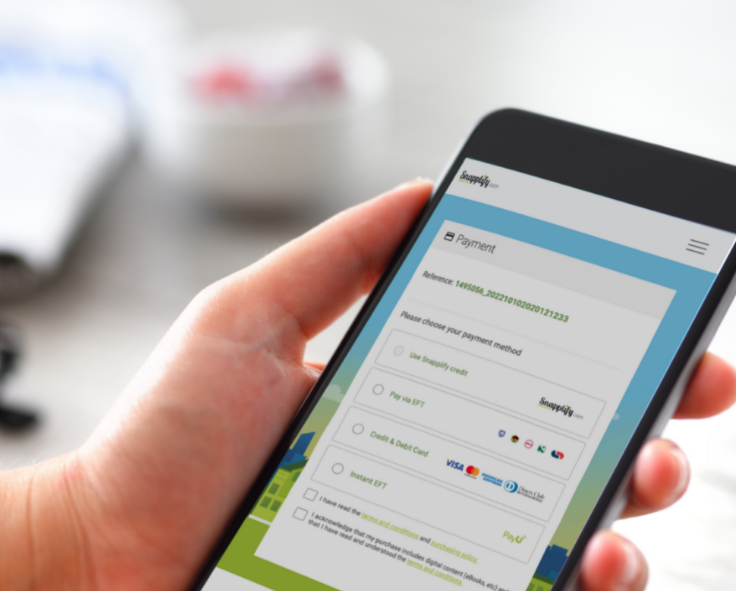 snapplify-cloud-services-pay-1 - snapplify cloud services Close up of a person using Snapplify Pay to make a payment on a smartphone