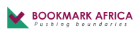Bookmark Africa logo featuring a green triangle with a purple checkmark, and the brand name with the 'Pushing boundaries' tagline.