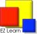 EZ Learn logo with overlapping red, yellow, and blue squares and the brand name.