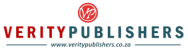 Verity Publishers logo: red VERITY, blue PUBLISHERS, circular red emblem above, website www.veritypublishers.co.za